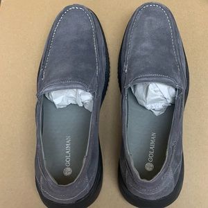 GM GOLAIMEN Men's Grey Suede Boat Shoe NEW